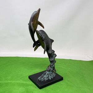 Bronze Dolphins Sculpture